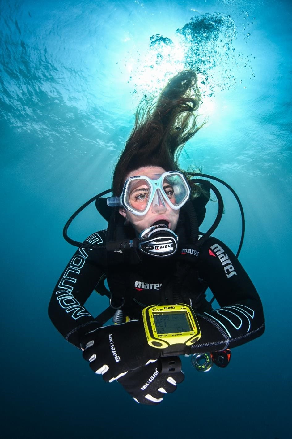 Premium Mares scuba diving equipment onboard the Poseidon X charter in Lagos Portugal